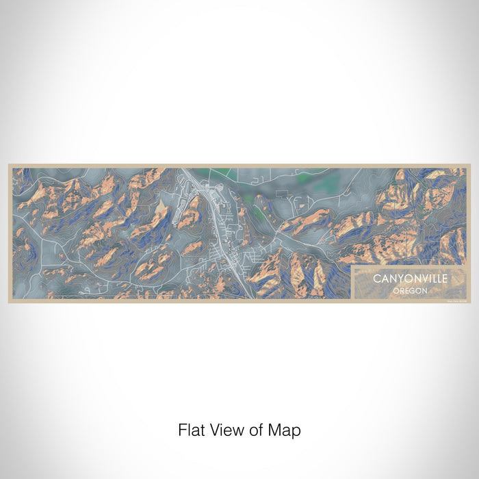 Flat View of Map Custom Canyonville Oregon Map Enamel Mug in Afternoon