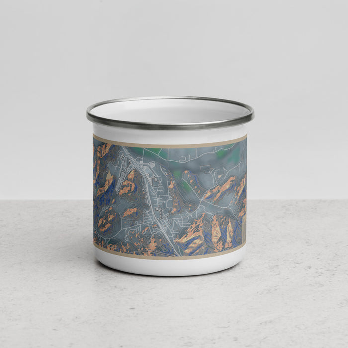 Front View Custom Canyonville Oregon Map Enamel Mug in Afternoon