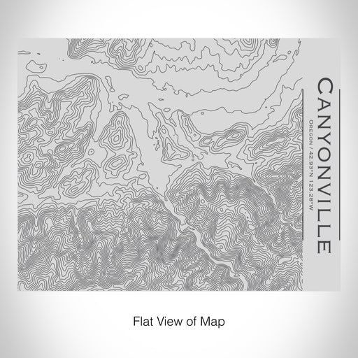 Rendered View of Canyonville Oregon Map on 20oz Stainless Steel Insulated Bottle with Bamboo Top