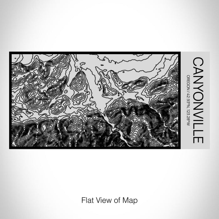 Rendered View of Canyonville Oregon Map on 17oz Stainless Steel Insulated Cola Bottle in Stainless