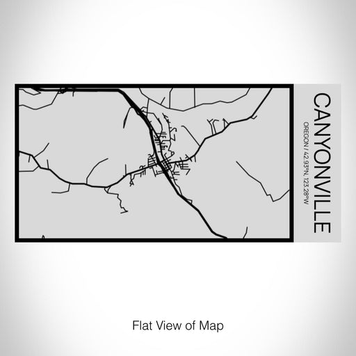 Rendered View of Canyonville Oregon Map on 17oz Stainless Steel Insulated Cola Bottle in Stainless