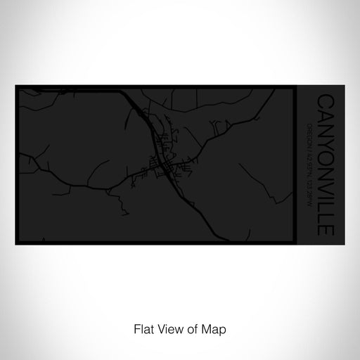 Rendered View of Canyonville Oregon Map on 17oz Stainless Steel Insulated Cola Bottle in Stainless in Matte Black