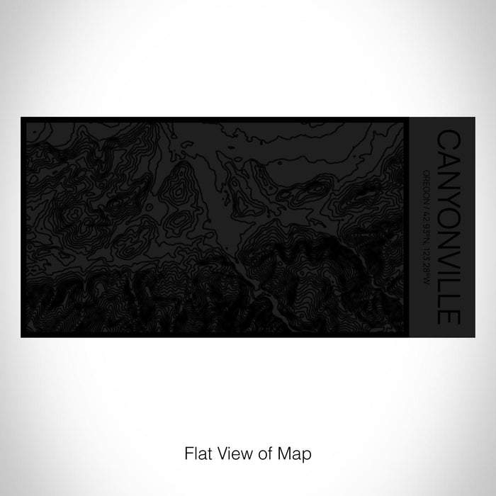 Rendered View of Canyonville Oregon Map on 17oz Stainless Steel Insulated Cola Bottle in Stainless in Matte Black