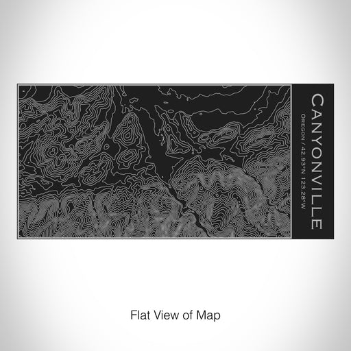 Rendered View of Canyonville Oregon Map on 17oz Stainless Steel Insulated Cola Bottle in Black