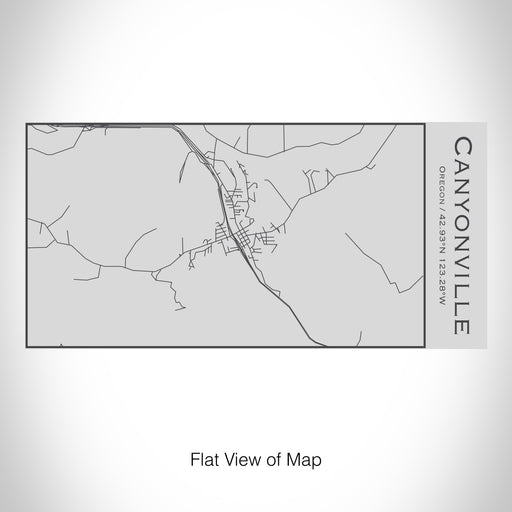 Rendered View of Canyonville Oregon Map on 17oz Stainless Steel Insulated Cola Bottle