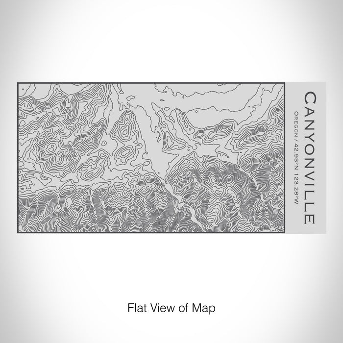 Rendered View of Canyonville Oregon Map on 17oz Stainless Steel Insulated Cola Bottle
