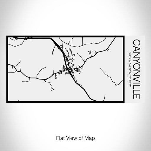 Rendered View of Canyonville Oregon Map on 17oz Stainless Steel Insulated Cola Bottle in Stainless in Matte White