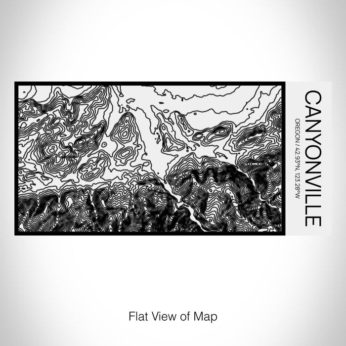 Rendered View of Canyonville Oregon Map on 17oz Stainless Steel Insulated Cola Bottle in Stainless in Matte White