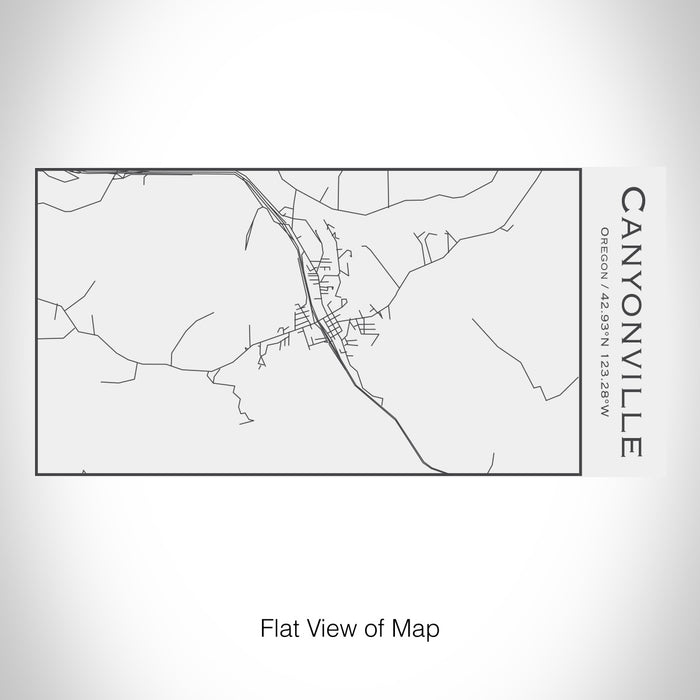 Rendered View of Canyonville Oregon Map on 17oz Stainless Steel Insulated Cola Bottle in White