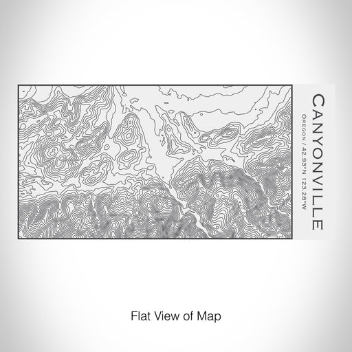 Rendered View of Canyonville Oregon Map on 17oz Stainless Steel Insulated Cola Bottle in White