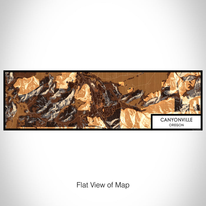 Flat View of Map Custom Canyonville Oregon Map Enamel Mug in Ember