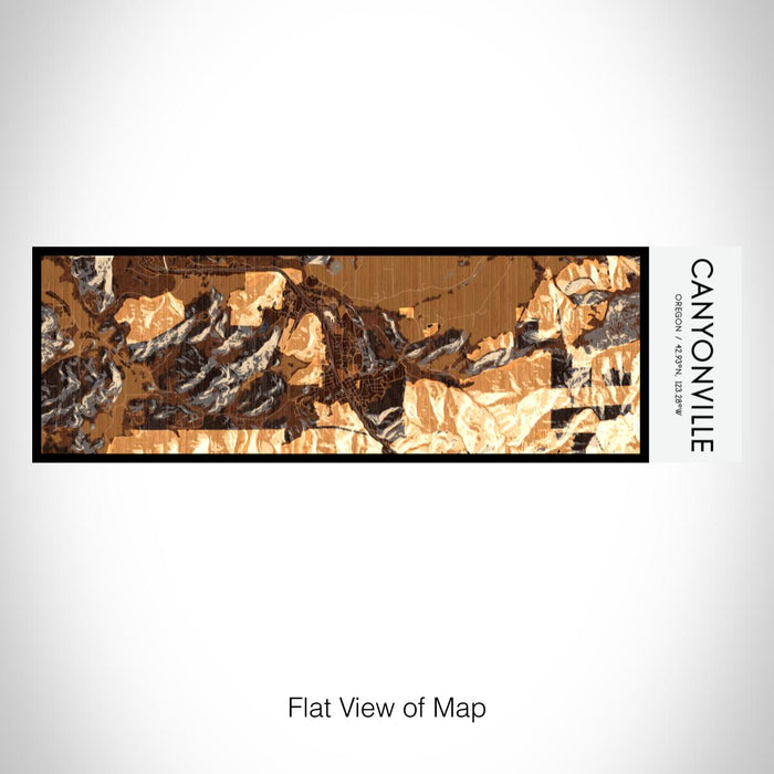 Rendered View of Canyonville Oregon Map on 10oz Stainless Steel Insulated Cup in Ember with Sliding Lid