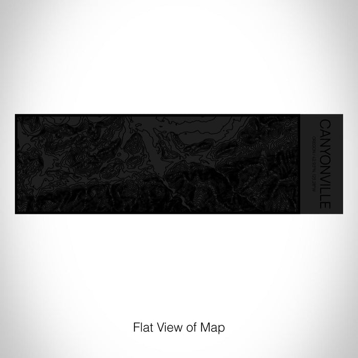Rendered View of Canyonville Oregon Map on 10oz Stainless Steel Insulated Cup in Matte Black with Sliding Lid