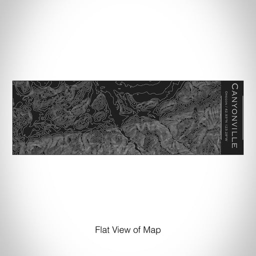 Rendered View of Canyonville Oregon Map on 10oz Stainless Steel Insulated Cup with Sliding Lid in Black