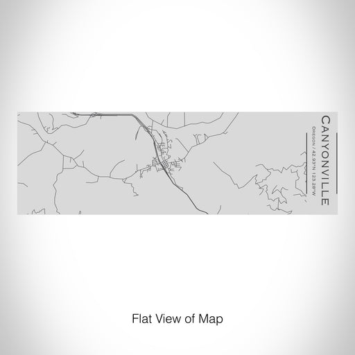 Rendered View of Canyonville Oregon Map on 10oz Stainless Steel Insulated Cup with Sipping Lid