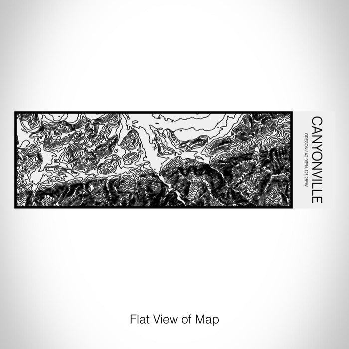 Rendered View of Canyonville Oregon Map on 10oz Stainless Steel Insulated Cup in Matte White with Sliding Lid