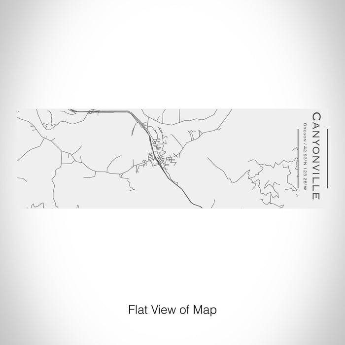 Rendered View of Canyonville Oregon Map on 10oz Stainless Steel Insulated Cup with Sliding Lid in White