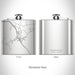 Rendered View of Canyonville Oregon Map on 6oz Stainless Steel Flask