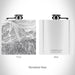Rendered View of Canyonville Oregon Map on 6oz Stainless Steel Flask in White
