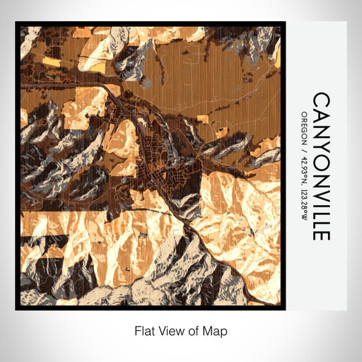 Rendered View of Canyonville Oregon Map on 17oz Stainless Steel Insulated Tumbler in Ember Map Style