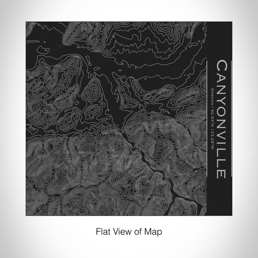Rendered View of Canyonville Oregon Map on 17oz Stainless Steel Insulated Tumbler in Black