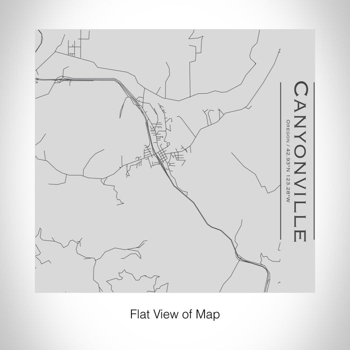 Rendered View of Canyonville Oregon Map on 17oz Stainless Steel Insulated Tumbler