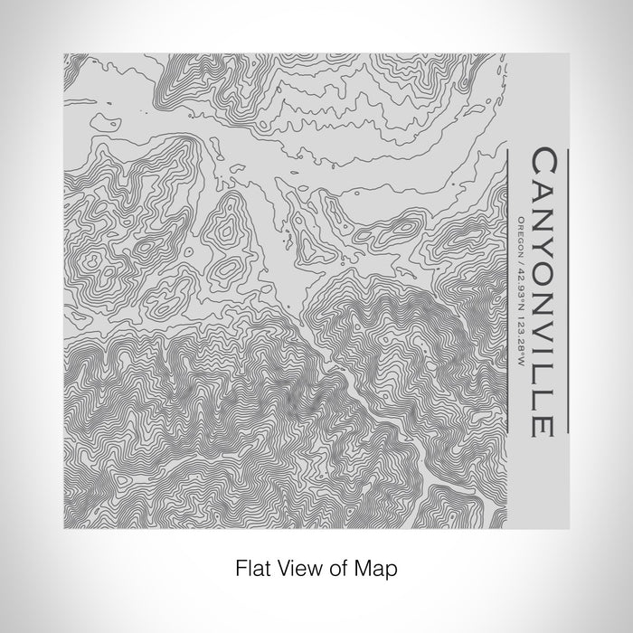 Rendered View of Canyonville Oregon Map on 17oz Stainless Steel Insulated Tumbler