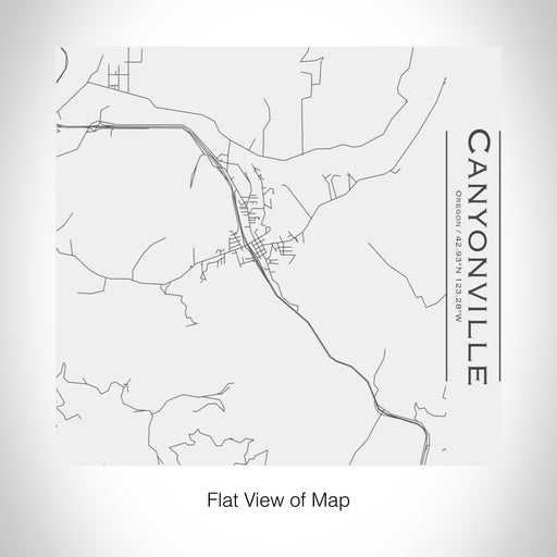 Rendered View of Canyonville Oregon Map on 17oz Stainless Steel Insulated Tumbler in White