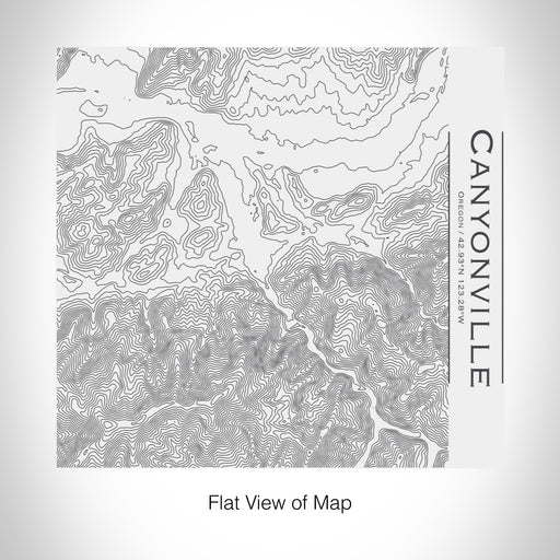 Rendered View of Canyonville Oregon Map on 17oz Stainless Steel Insulated Tumbler in White