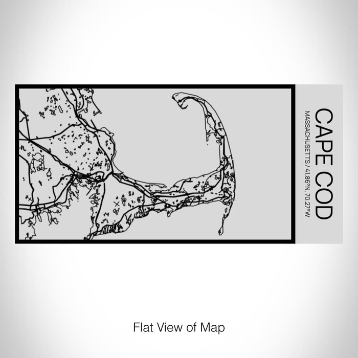 Rendered View of Cape Cod Massachusetts Map on 17oz Stainless Steel Insulated Cola Bottle in Stainless