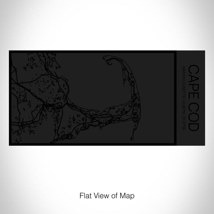 Rendered View of Cape Cod Massachusetts Map on 17oz Stainless Steel Insulated Cola Bottle in Stainless in Matte Black