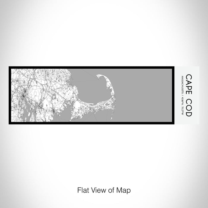 Rendered View of Cape Cod Massachusetts Map on 10oz Stainless Steel Insulated Cup in Classic with Sliding Lid