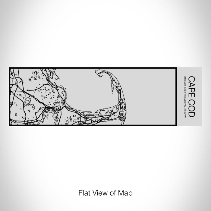 Rendered View of Cape Cod Massachusetts Map on 10oz Stainless Steel Insulated Cup with Sipping Lid