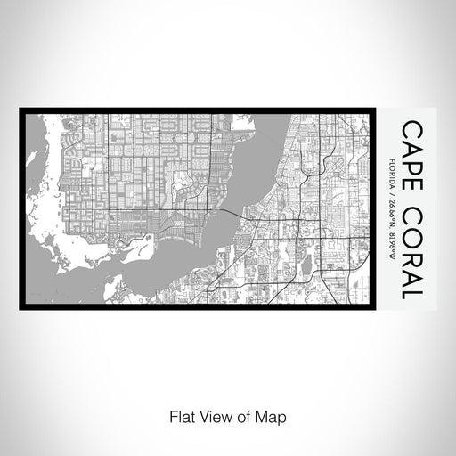 Rendered View of Cape Coral Florida Map on 17oz Stainless Steel Insulated Bottle with printed classic style map