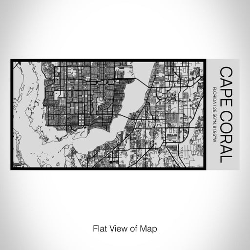 Rendered View of Cape Coral Florida Map on 17oz Stainless Steel Insulated Cola Bottle in Stainless