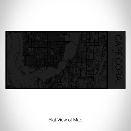 Rendered View of Cape Coral Florida Map on 17oz Stainless Steel Insulated Cola Bottle in Stainless in Matte Black