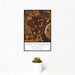 12x18 Cape Girardeau Missouri Map Print Portrait Orientation in Ember Style With Small Cactus Plant in White Planter