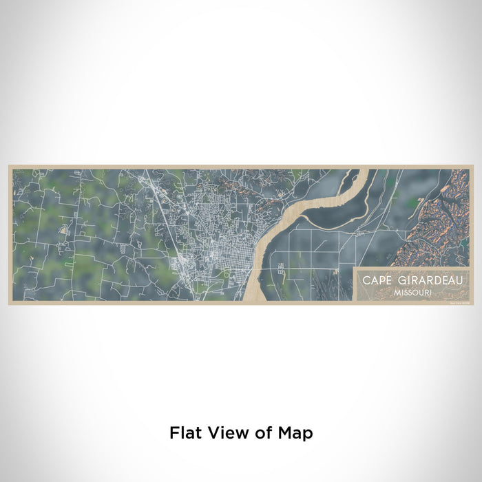 Flat View of Map Custom Cape Girardeau Missouri Map Enamel Mug in Afternoon