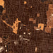 Cape Girardeau Missouri Map Print in Ember Style Zoomed In Close Up Showing Details