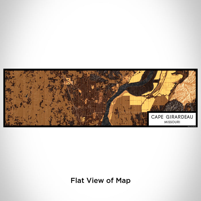 Flat View of Map Custom Cape Girardeau Missouri Map Enamel Mug in Ember