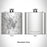 Rendered View of Cape Girardeau Missouri Map Engraving on 6oz Stainless Steel Flask