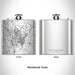 Rendered View of Cape Girardeau Missouri Map Engraving on 6oz Stainless Steel Flask