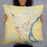 Person holding 22x22 Custom Cape Girardeau Missouri Map Throw Pillow in Woodblock