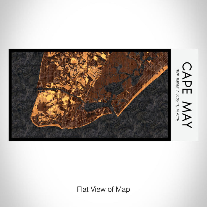 Rendered View of Cape May New Jersey Map on 17oz Stainless Steel Insulated Bottle with printed ember style map