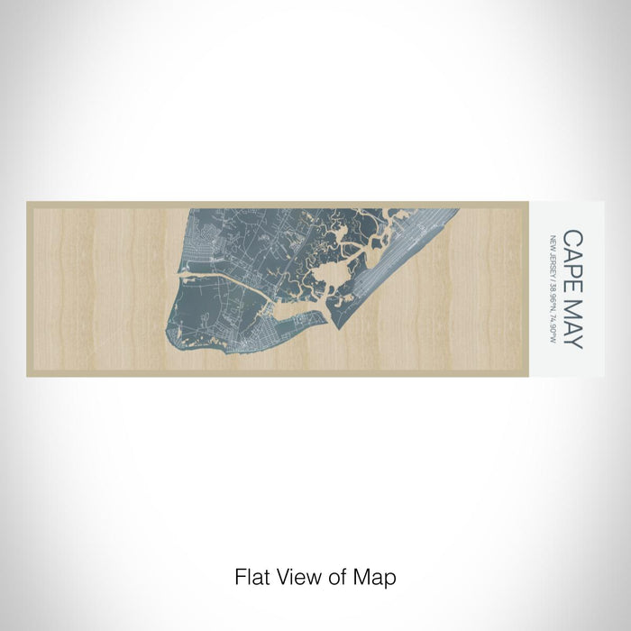 Rendered View of Cape May New Jersey Map on 10oz Stainless Steel Insulated Cup in Afternoon with Sliding Lid