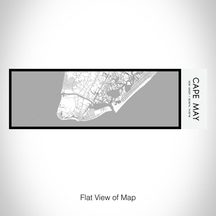 Rendered View of Cape May New Jersey Map on 10oz Stainless Steel Insulated Cup in Classic with Sliding Lid