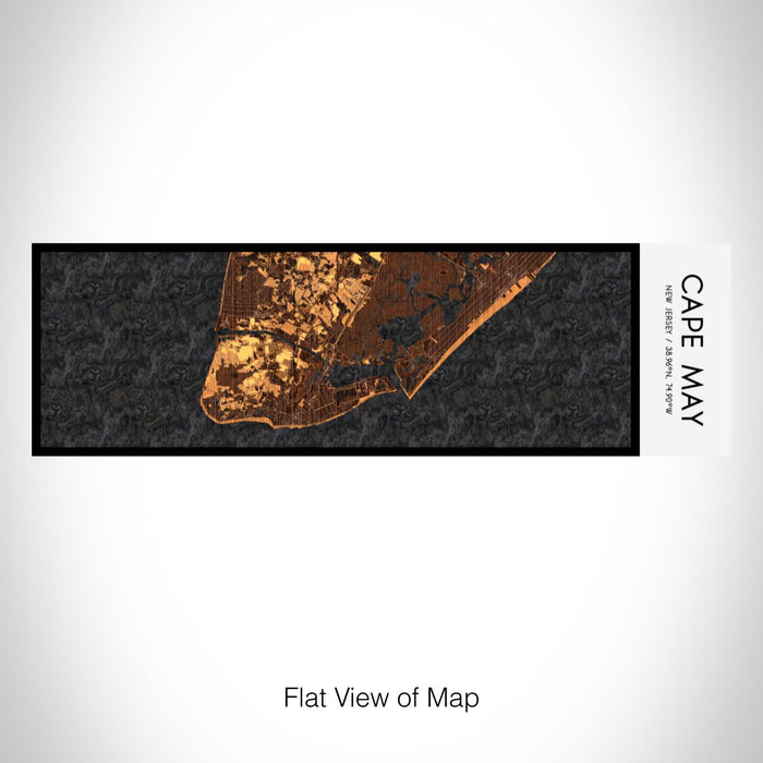 Rendered View of Cape May New Jersey Map on 10oz Stainless Steel Insulated Cup in Ember with Sliding Lid