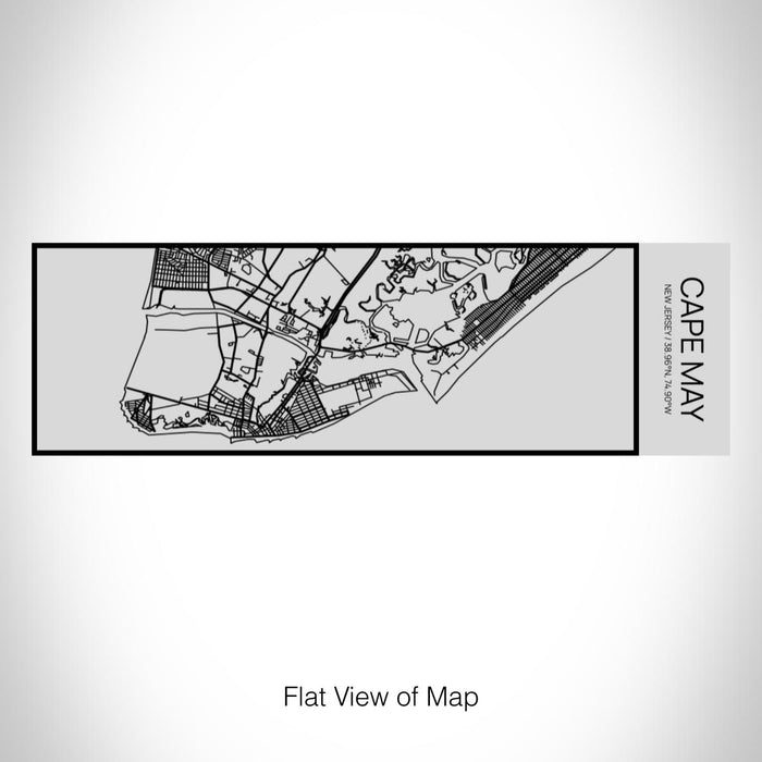 Rendered View of Cape May New Jersey Map on 10oz Stainless Steel Insulated Cup with Sipping Lid