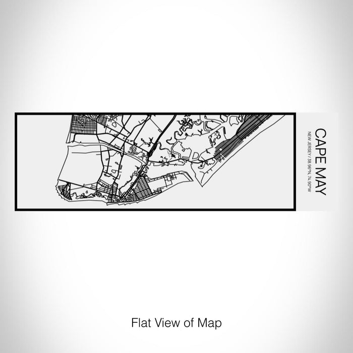 Rendered View of Cape May New Jersey Map on 10oz Stainless Steel Insulated Cup in Matte White with Sliding Lid