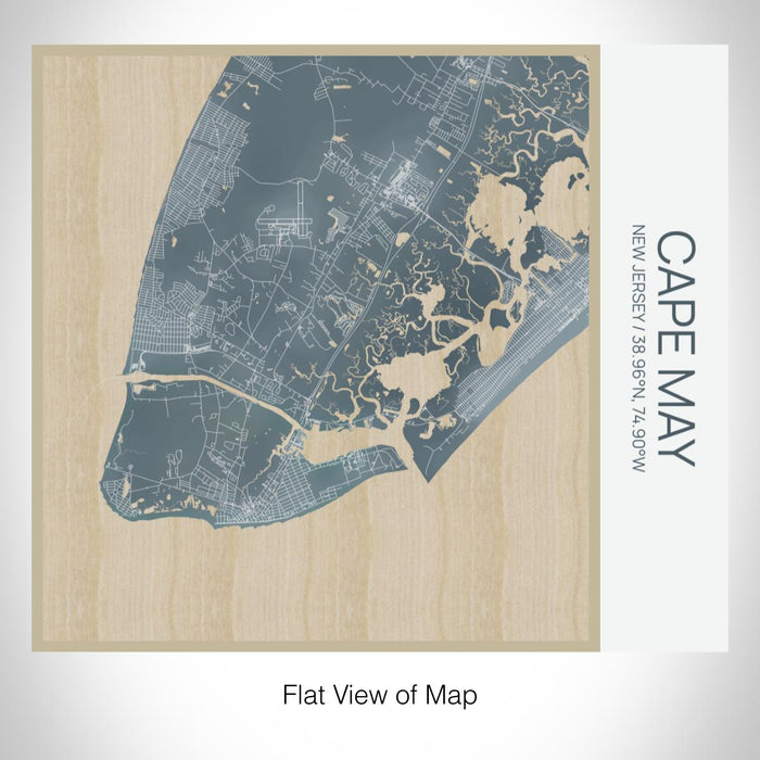 Rendered View of Cape May New Jersey Map on 17oz Stainless Steel Insulated Tumbler in Afternoon Map Style